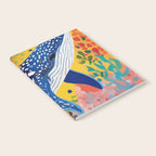 Spotted Whale, Wildlife Ocean Life Fish Illustration, Eclectic Bohemian Painting Free Swim Sea Underwater Notebook Gallery Image 2