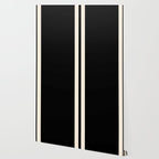 Simple Elegant Minimalist Frame Pattern III in Solid Black and Almond Cream Wallpaper Gallery Image 2