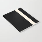 Simple Elegant Minimalist Frame Pattern III in Solid Black and Almond Cream Notebook Gallery Image 2