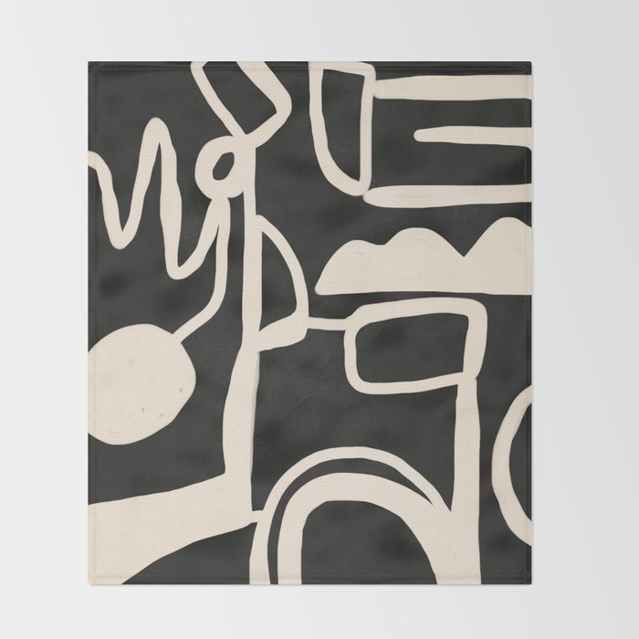 Abstract Lines 1 Throw Blanket Gallery Image 2