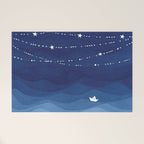 Garland of Stars IV, night sky Welcome Mat Gallery Image 1