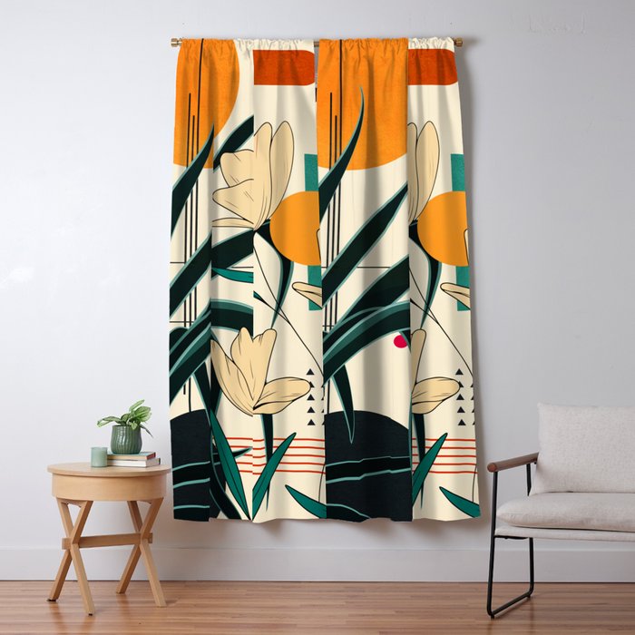Petals Garden Geometry 2 Window Curtain Gallery Image 5