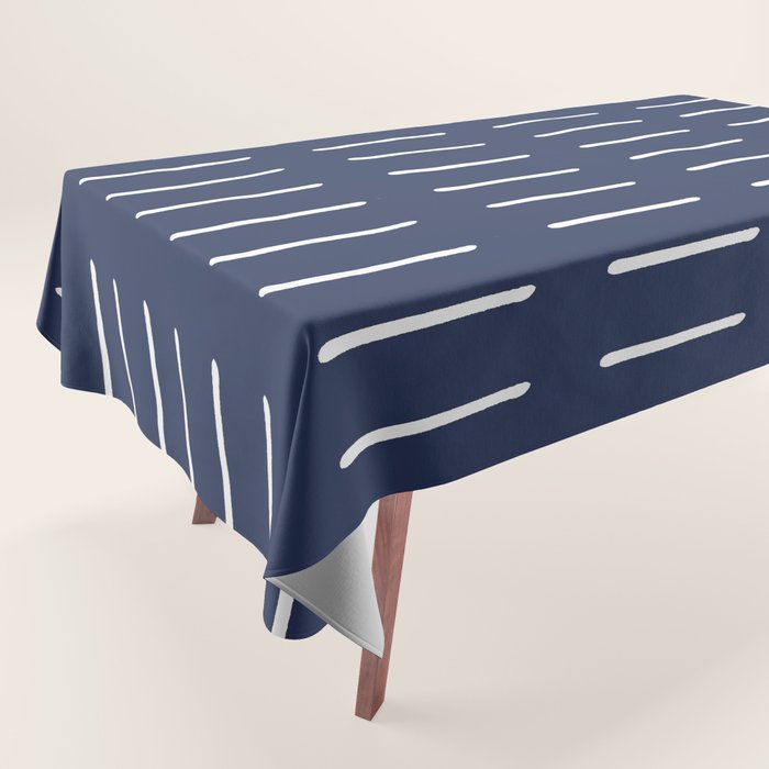 Mudcloth (Navy) Tablecloth Gallery Image 1