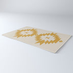 Southwestern Minimalism - Golden Yellow Neutral Beige Rug Gallery Image 3