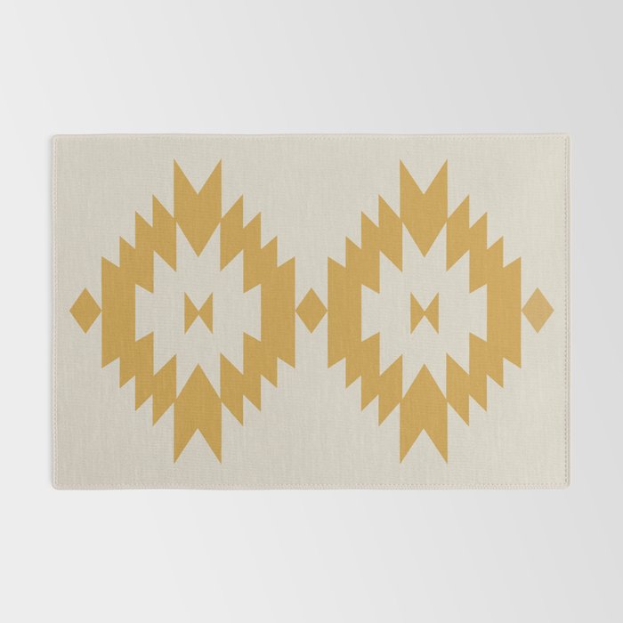 Southwestern Minimalism - Golden Yellow Neutral Beige Rug Gallery Image 2