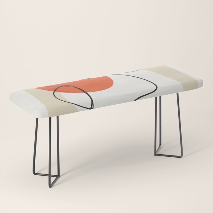 Abstract Face Line Design 03 Bench Gallery Image 1