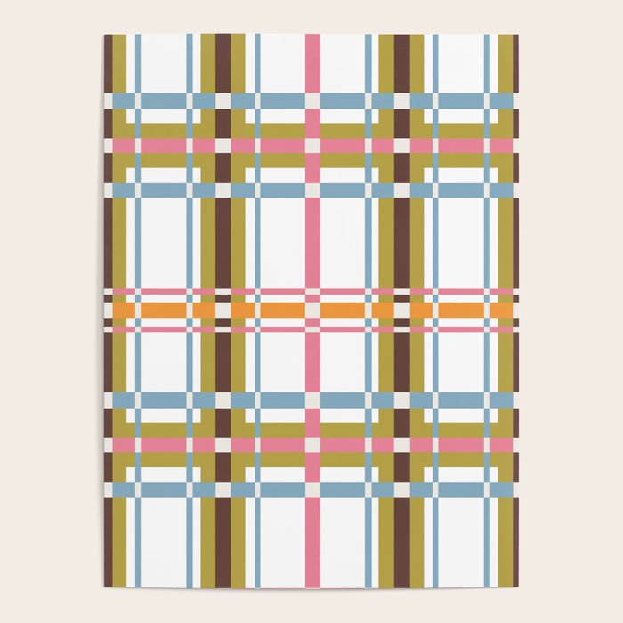 Bold Crosshatch Colorful Poster Gallery Image 4