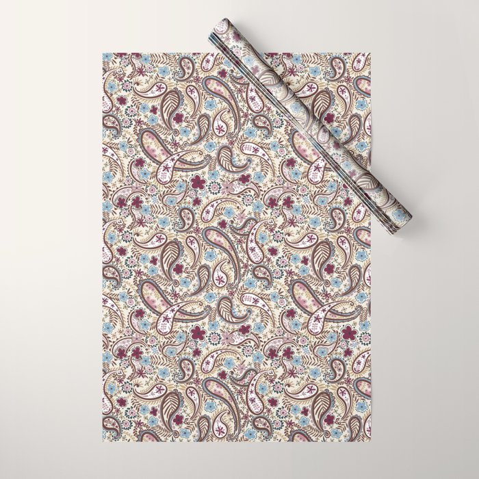 Whimsical Paisley Romance Wrapping Paper Gallery Image 1