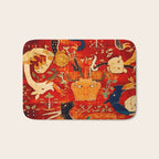 Animal Grotesques Mughal Carpet Fragment 2 Bath Mat Gallery Image 1