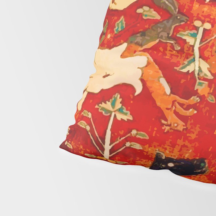 Animal Grotesques Mughal Carpet Fragment 2 Pillow Sham Gallery Image 4