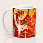 Animal Grotesques Mughal Carpet Fragment 2 Coffee Mug Gallery Image 3