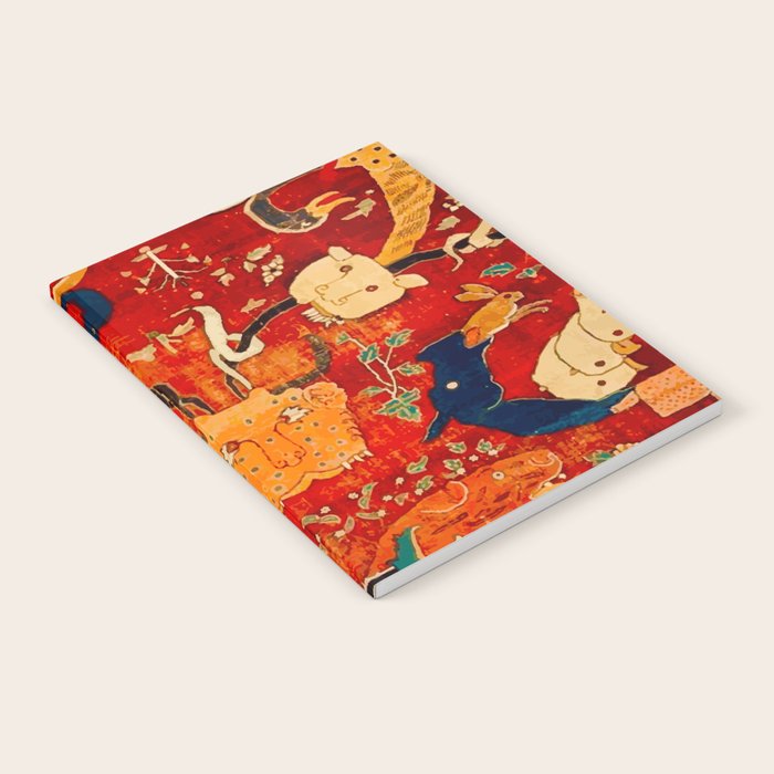 Animal Grotesques Mughal Carpet Fragment 2 Notebook Gallery Image 1