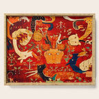 Animal Grotesques Mughal Carpet Fragment 2 Serving Tray Gallery Image 1