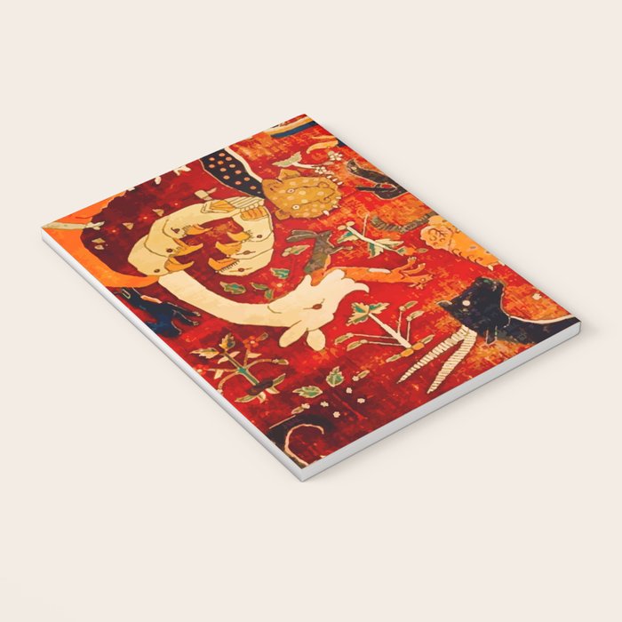 Animal Grotesques Mughal Carpet Fragment 2 Notebook Gallery Image 3