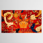 Animal Grotesques Mughal Carpet Fragment 2 Tablecloth Gallery Image 2