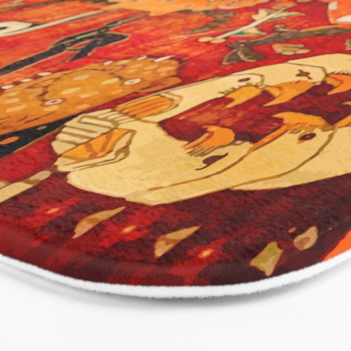 Animal Grotesques Mughal Carpet Fragment 2 Bath Mat Gallery Image 3