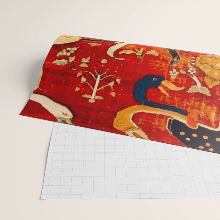 Animal Grotesques Mughal Carpet Fragment 2 Wrapping Paper Gallery Image 2