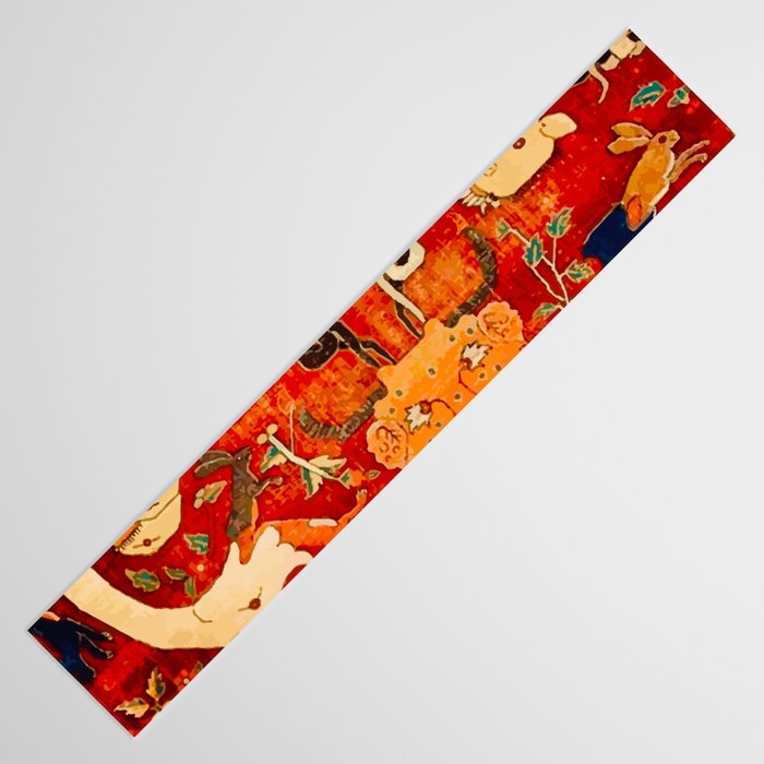 Animal Grotesques Mughal Carpet Fragment 2 Table Runner Gallery Image 3