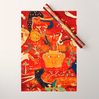 Animal Grotesques Mughal Carpet Fragment 2 Wrapping Paper Gallery Image 1