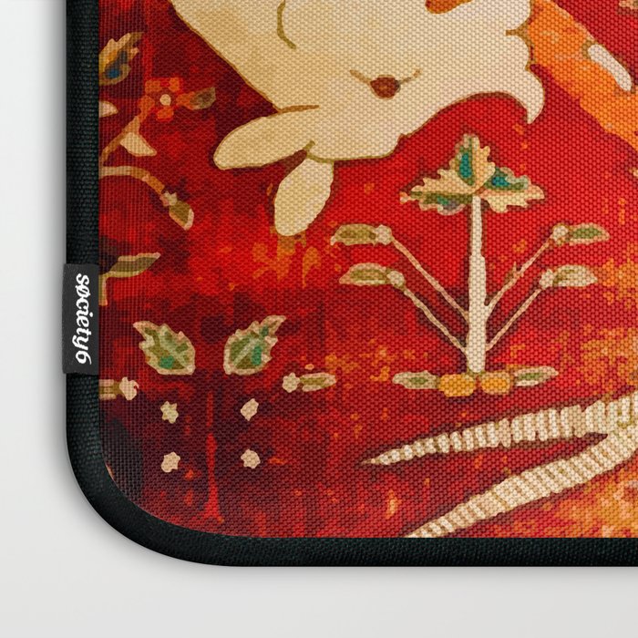 Animal Grotesques Mughal Carpet Fragment 2 Laptop Sleeve Gallery Image 3