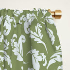 Elegant Epsom and Bit Of Blue Leaves Window Curtain Gallery Image 2
