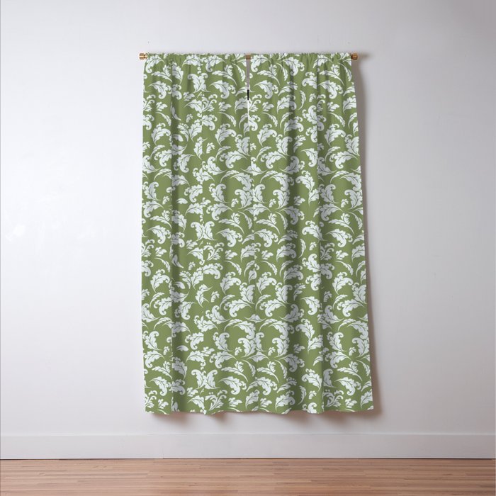 Elegant Epsom and Bit Of Blue Leaves Window Curtain Gallery Image 3