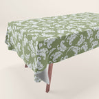 Elegant Epsom and Bit Of Blue Leaves Tablecloth Gallery Image 1