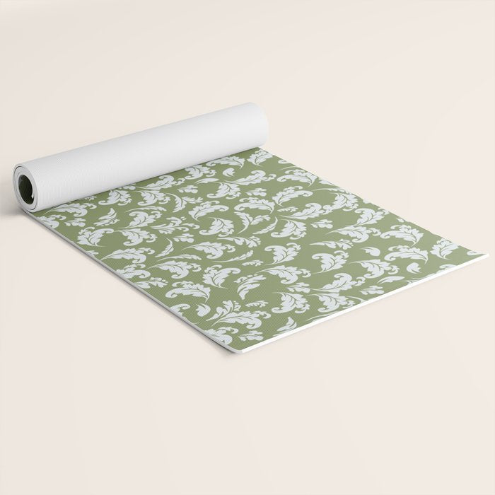 Elegant Epsom and Bit Of Blue Leaves Yoga Mat Gallery Image 2
