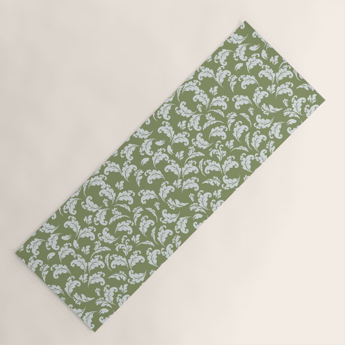 Elegant Epsom and Bit Of Blue Leaves Yoga Mat Gallery Image 1