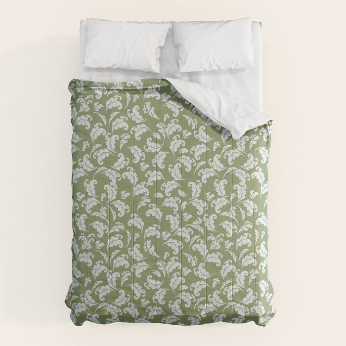 Elegant Epsom and Bit Of Blue Leaves Comforter Gallery Image 6