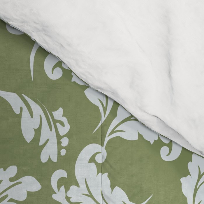 Elegant Epsom and Bit Of Blue Leaves Comforter Gallery Image 4