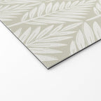 Linocut Palm Leaves . Neutral Welcome Mat Gallery Image 2