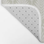 Linocut Palm Leaves . Neutral Bath Mat Gallery Image 2