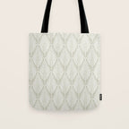 Linocut Palm Leaves . Neutral Tote Bag Gallery Image 1