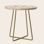 Abstract colorful organic liquid shape pattern Side Table Gallery Image 1