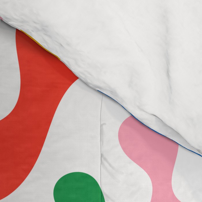 Abstract colorful organic liquid shape pattern Comforter Gallery Image 4