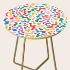 Abstract colorful organic liquid shape pattern Side Table Gallery Image 2