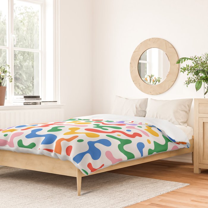 Abstract colorful organic liquid shape pattern Duvet Cover Gallery Image 2