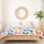 Abstract colorful organic liquid shape pattern Duvet Cover Gallery Image 3