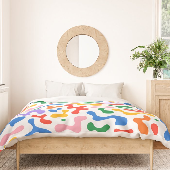 Abstract colorful organic liquid shape pattern Duvet Cover Gallery Image 3