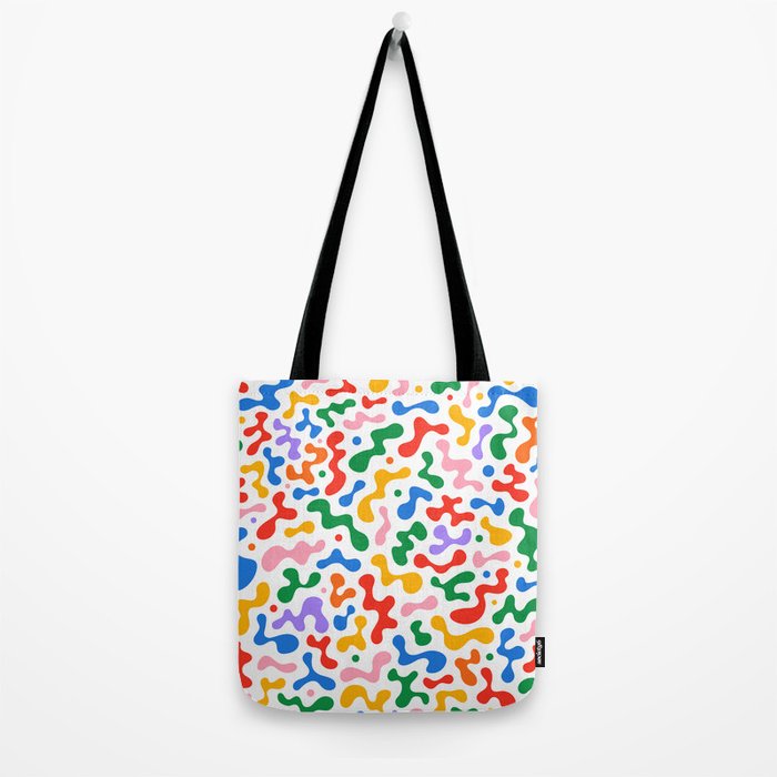 Abstract colorful organic liquid shape pattern Tote Bag Gallery Image 2