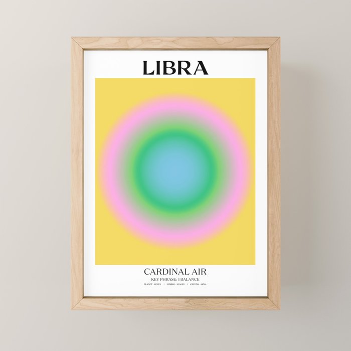 Libra Gradient Print Mini Art Print Gallery Image 1