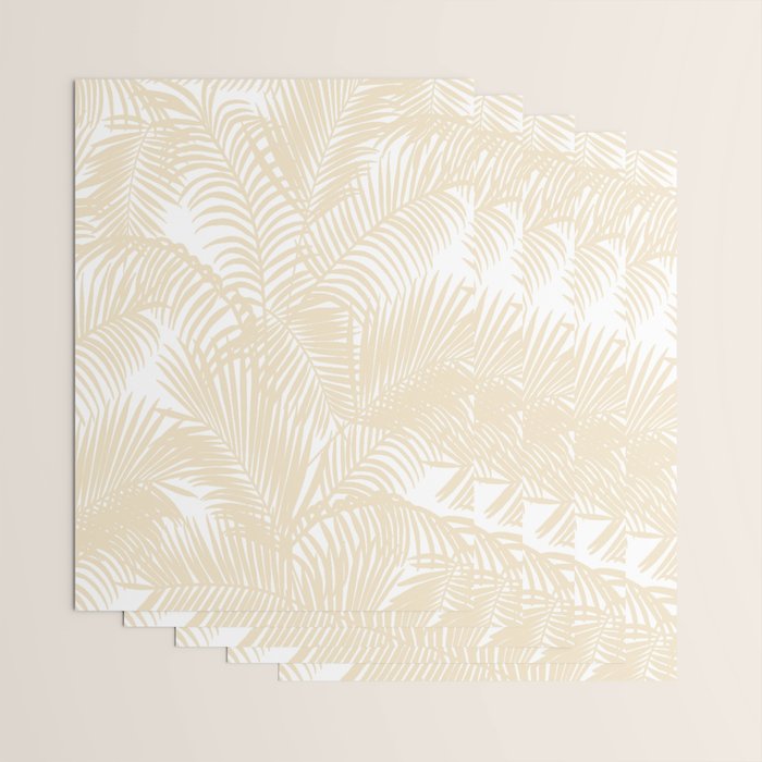 Modern tropical elegant ivory palm tree pattern Wrapping Paper Gallery Image 3
