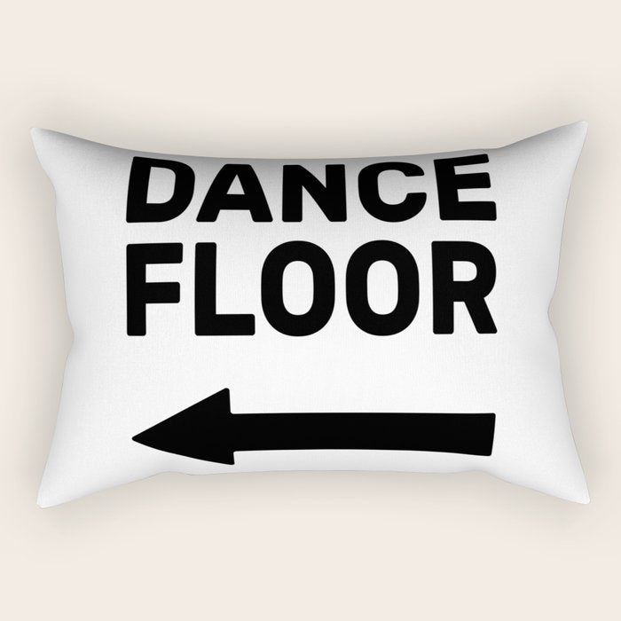 Dance floor (arrow pointing left) Rectangular Pillow Gallery Image 1