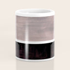 Mid Century Modern Minimalist Art Colorblock Rothko Inspired Squares Grey and Black Simple Abstract Coffee Mug Gallery Image 4