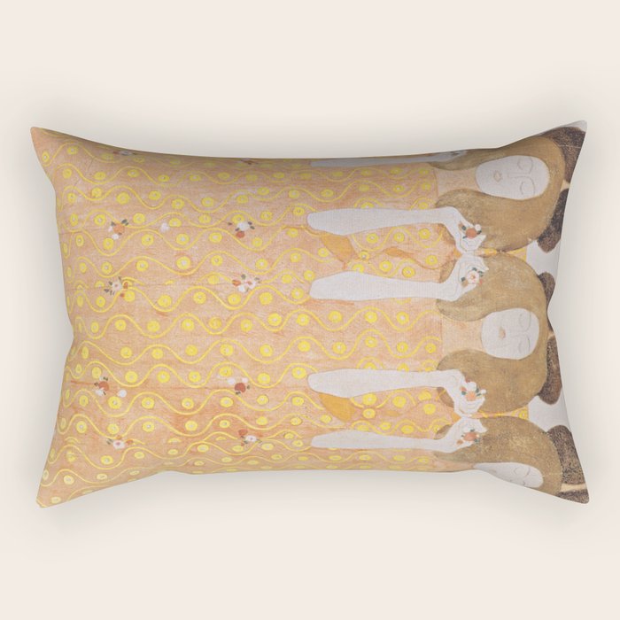 Gustav Klimt - Choir of Angels (Chor Der Paradiesengel) Rectangular Pillow Gallery Image 2