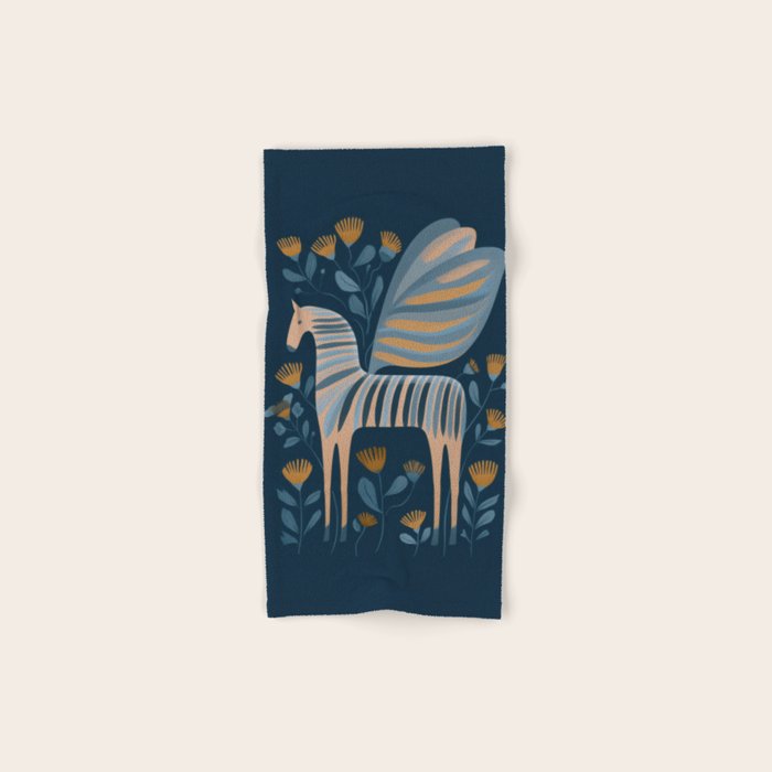 Night Bloom Horse Bath Towel Gallery Image 1