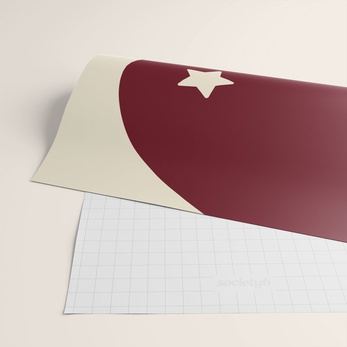 Smoke Cherry Yin Yang Stars Wrapping Paper Gallery Image 2