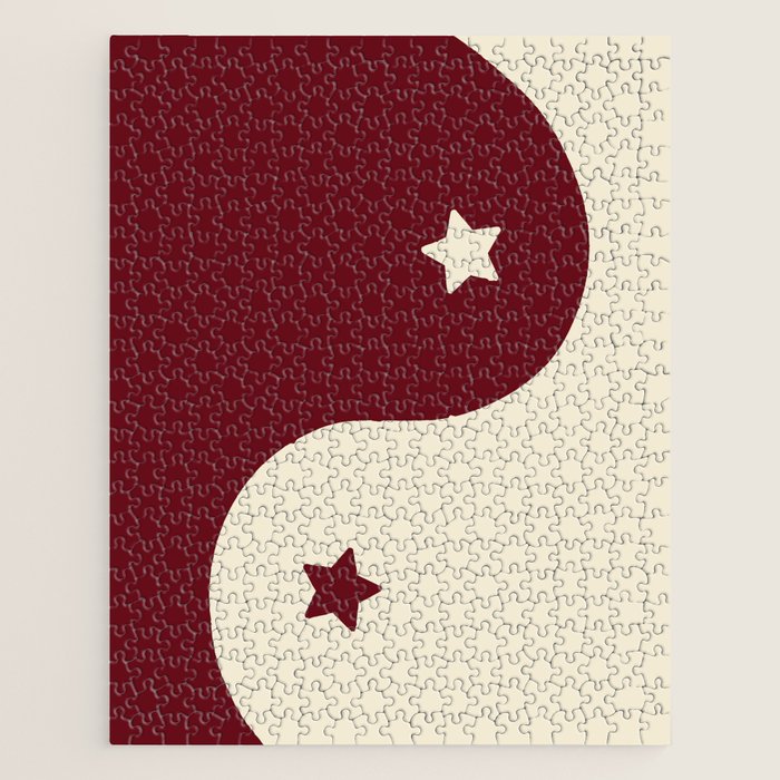 Smoke Cherry Yin Yang Stars Jigsaw Puzzle Gallery Image 1