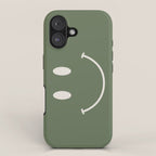 Smile Muted Green iPhone Case Gallery Image 1